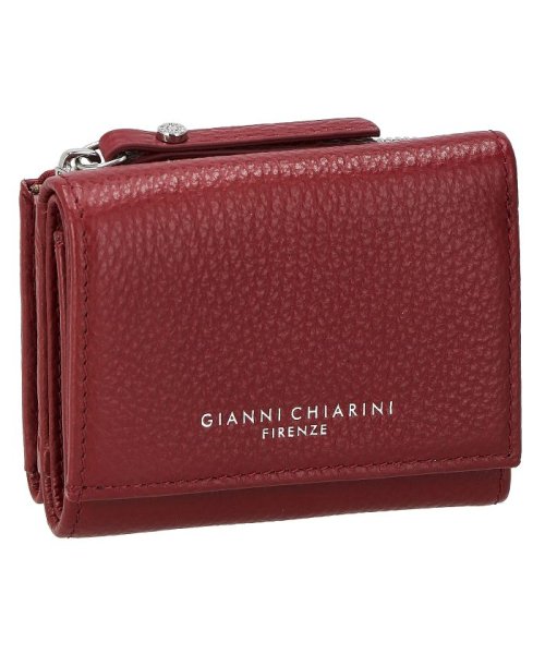 GIANNI CHIARINI(ジャンニキアリーニ)/ジャンニ・キアリーニ PF W5065 GRN 三つ折り財布/ダークレッド系