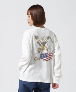 Schott/EAGLE U.S.A FRAG L/S T－SHIRT/イーグル U.S.Aフラッグ ロングスリーブTシャツ/504901909