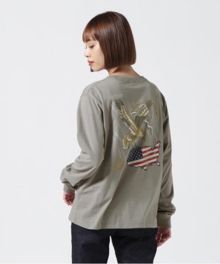 Schott/EAGLE U.S.A FRAG L/S T－SHIRT/イーグル U.S.Aフラッグ ロングスリーブTシャツ/504901909