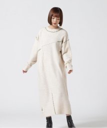 AVIREX(AVIREX)/HAND STITCH KNIT ONEPIECE/ ハンドステッチ ニットワンピース/オフホワイト3