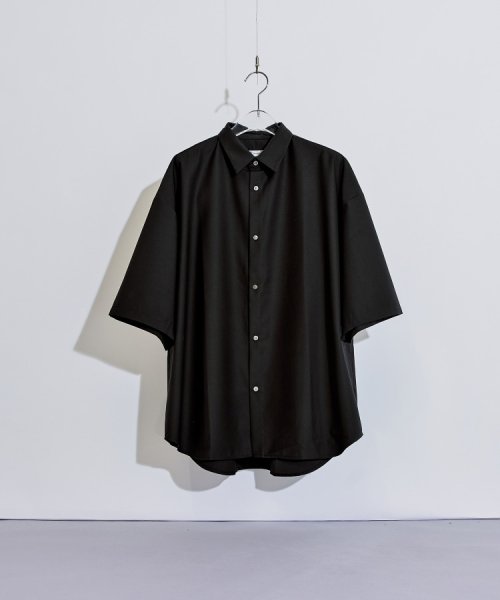 tk.TAKEO KIKUCHI(ティーケー　タケオキクチ)/TRレギュラーカラー半袖シャツ/ブラック（019）