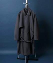 ANPAS(ANPAS)/【ANPAS】Melton Oversize Trench Coat Coat/ANPAS メルトン オーバーサイズ トレンチコート/チャコール