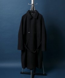 ANPAS(ANPAS)/【ANPAS】Melton Oversize Trench Coat Coat/ANPAS メルトン オーバーサイズ トレンチコート/ブラック