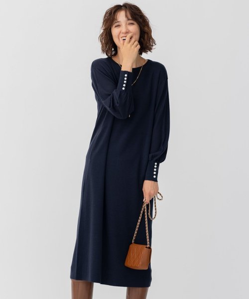 Classy 1月号掲載 ウールブレンド パール ニットワンピース 23区 Nijyusanku Magaseek