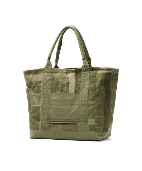 hobo(ホーボー)/ホーボー トートバッグ hobo CARRY－ALL TOTE L UPCYCLED US ARMY CLOTH B4 29L 日本製 HB－BG3515/オリーブ