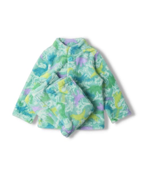 Kids Foret(キッズフォーレ)/【子供服】 Kids Foret (キッズフォーレ) 恐竜柄もこもこパジャマ 90cm～140cm B57705/グリーン