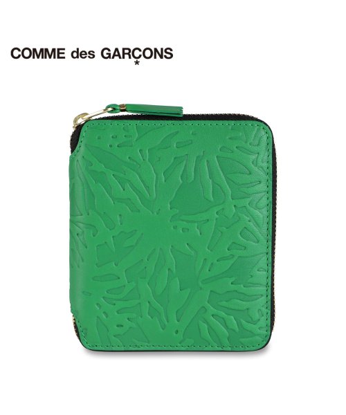 COMME des GARCONS(コムデギャルソン)/コムデギャルソン COMME des GARCONS 財布 二つ折り エンボスフォレスト メンズ レディース ラウンドファスナー EMBOSSED FOREST/グリーン
