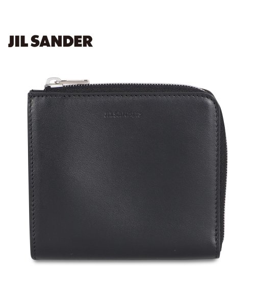 Jil Sander(ジル・サンダー)/ジルサンダー JIL SANDER 財布 カードケース 名刺入れ 定期入れ メンズ レディース 本革 L字ファスナー CARD CASE ブラック 黒 J25U/ブラック