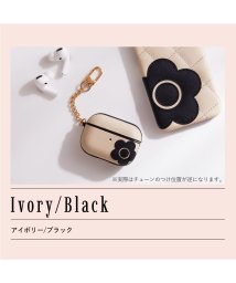 MARY QUANT(マリークヮント)/MARY QUANT マリークヮント エアーポッズプロ AirPods Proケース カバー レディース PU LEATHER HYBRID CASE ブラック/アイボリー