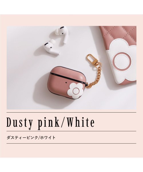 MARY QUANT(マリークヮント)/MARY QUANT マリークヮント エアーポッズプロ AirPods Proケース カバー レディース PU LEATHER HYBRID CASE ブラック/ピンク