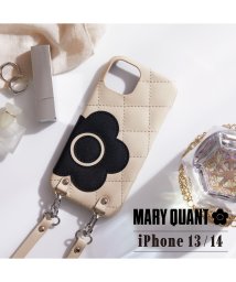 MARY QUANT(マリークヮント)/MARY QUANT マリークヮント iPhone 14 13 ケース スマホケース 携帯 レディース PU QUILT LEATHER NEW SLING C/アイボリー