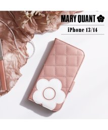 MARY QUANT(マリークヮント)/MARY QUANT マリークヮント iPhone 14 13 ケース スマホケース 携帯 レディース PU QUILT LEATHER BOOK TYPE C/ピンク