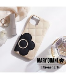 MARY QUANT(マリークヮント)/MARY QUANT マリークヮント iPhone 14 13 ケース スマホケース 携帯 レディース PU QUILT LEATHER BACK CASE ブ/アイボリー
