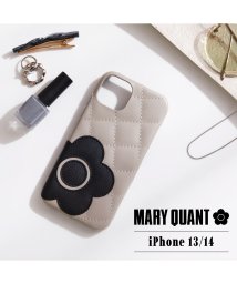 MARY QUANT(マリークヮント)/MARY QUANT マリークヮント iPhone 14 13 ケース スマホケース 携帯 レディース PU QUILT LEATHER BACK CASE ブ/グレージュ