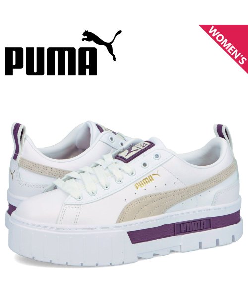 セール Puma プーマ スニーカー レディース メイズ レザー ウィメンズ 厚底 ホワイト 白 Mayze Leather Womens 3819 16 プーマ Puma Magaseek