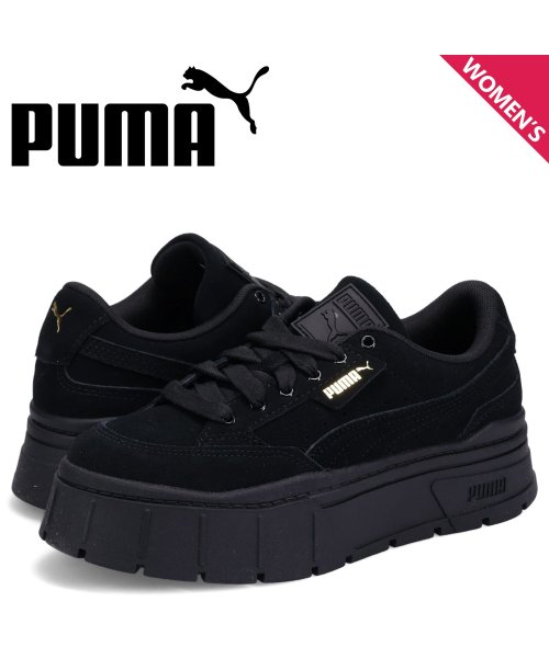 Puma プーマ スニーカー メイズ スタック Sd ウィメンズ レディース 厚底 スウェード Mayze Stack Sd Wmns ブラック 黒 398 プーマ Puma Magaseek