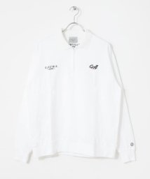 URBAN RESEARCH Sonny Label(アーバンリサーチサニーレーベル)/ELECTRIC GOLF　ZIP UP LONG－SLEEVE ポロシャツ/WHITE