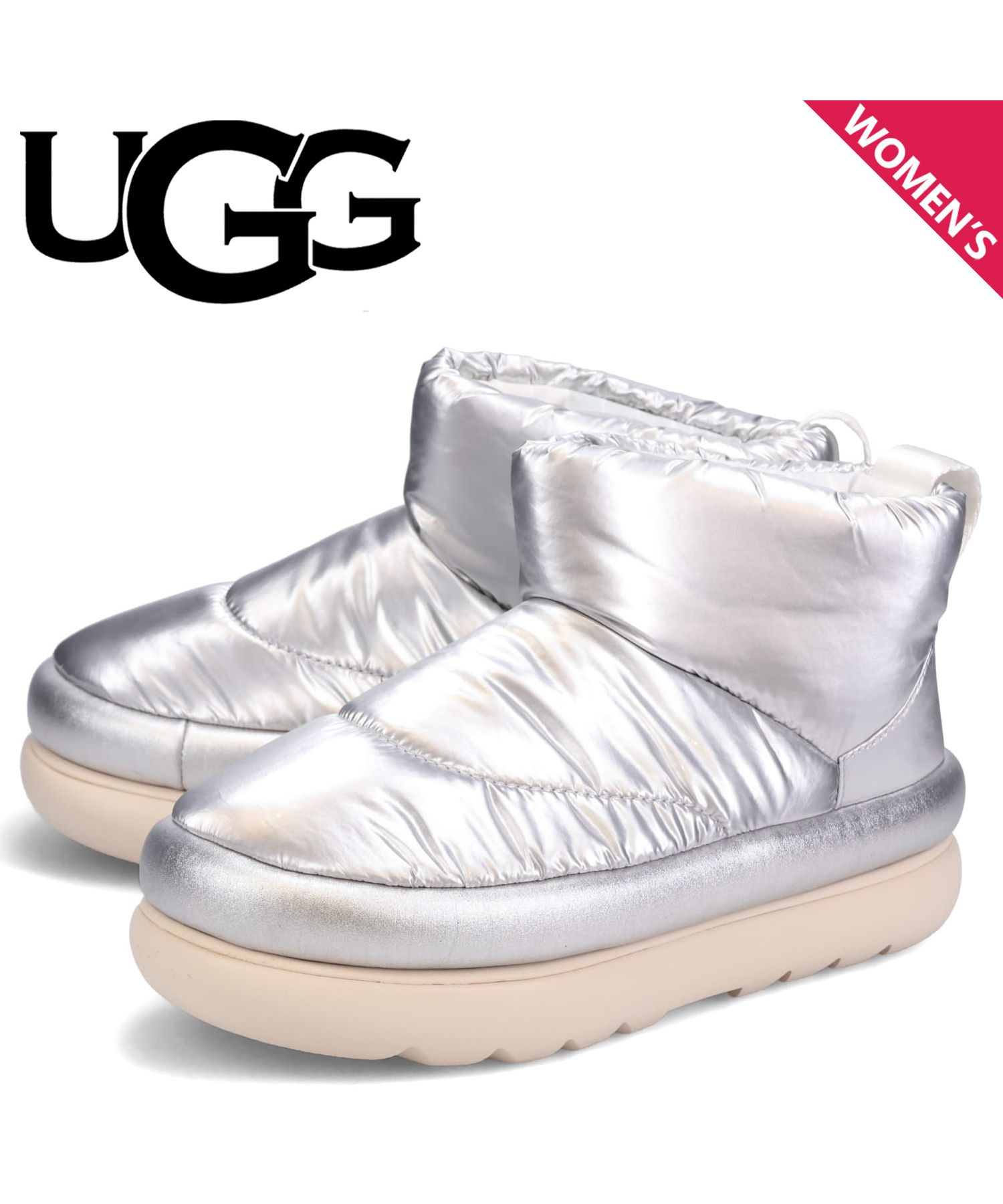 UGG アグ ブーツ クラシック マキシ レディース ミニ CLASSIC MAXI MINI シルバー 1135151