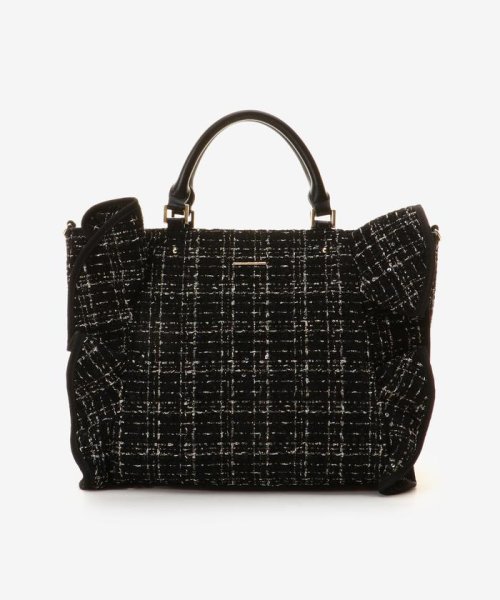 ツイードフリルトート(大) 