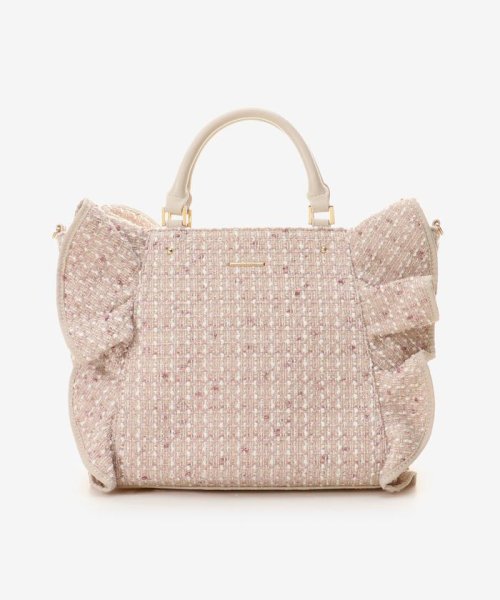 ツイードフリルトート(大) 