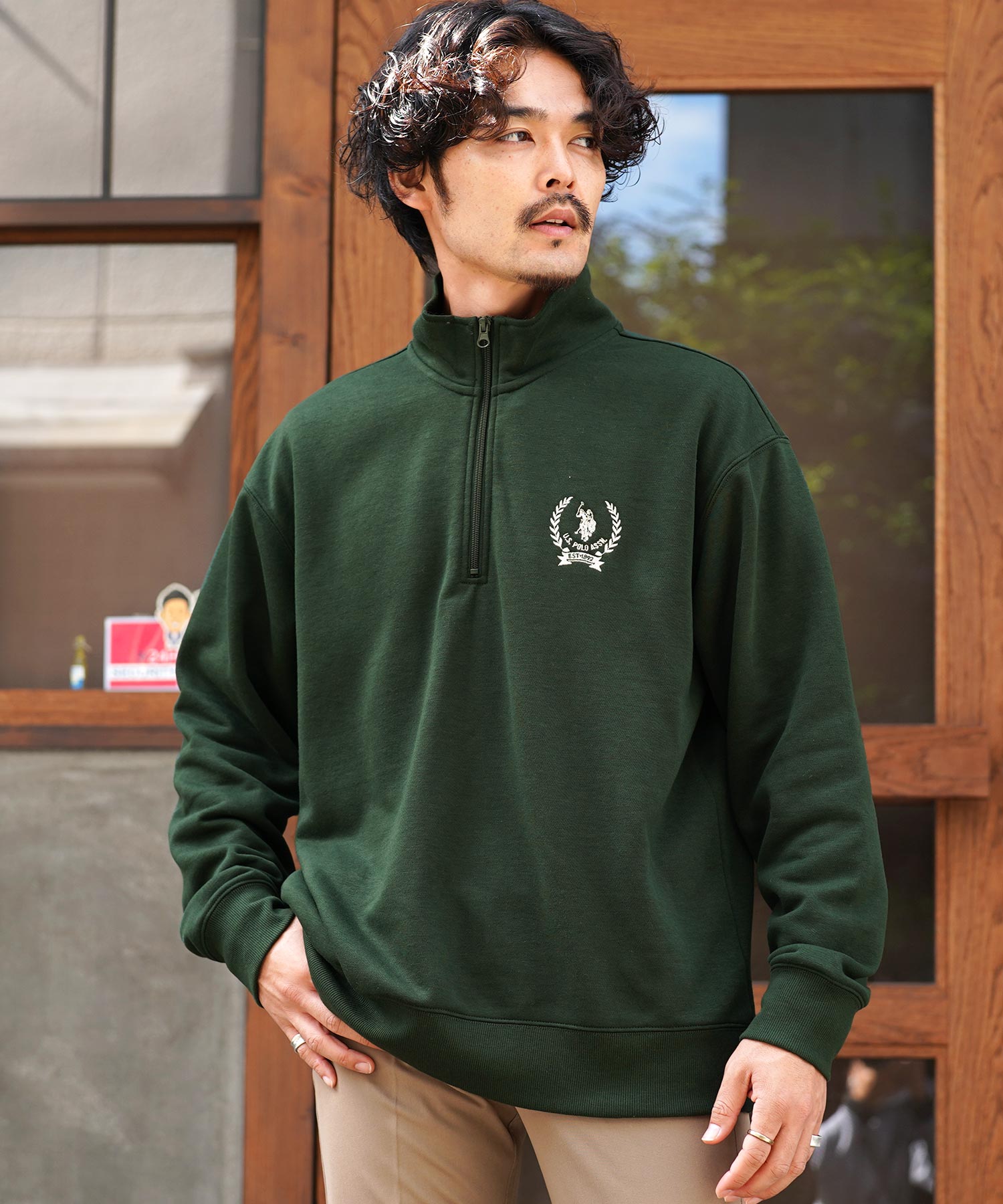 US.POLO ASSN. 別注ハーフジップトレーナー / スウェット トレーナー ...