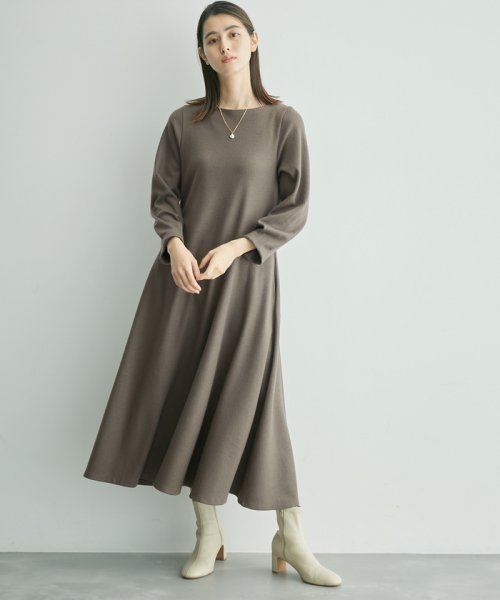 ウールスムース切り替えアシンメトリーニットワンピース ロペ Rope Magaseek