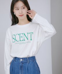 VIS(ビス)/【洗える】BigロゴロングTシャツ/ホワイト系（11）