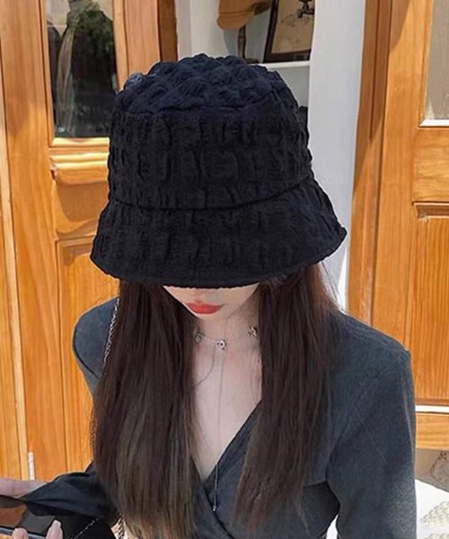 ぽこぽこ ワッフル風 バケットハット Ma 即納 帽子 バケハ バケットハット ハット キャップ ポコポコ ポップコーン ワッフル レディース 韓国女子 韓 ショップにこにこ Shopnikoniko Magaseek