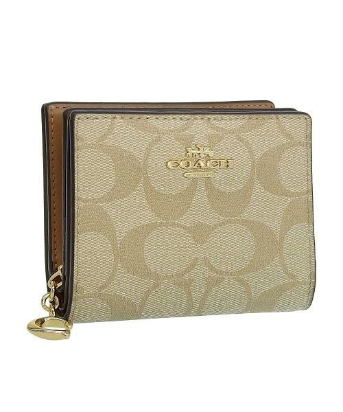 COACH(コーチ)/Coach コーチ SNAP WALLET 二つ折り財布/カーキ