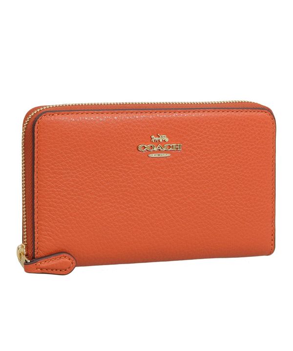 新品未使用 COACH コーチ 長財布 オレンジ COACHコーチ長財布 レディースのオレンジ色新品財布 プレゼント