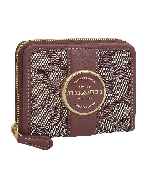 COACH(コーチ)/Coach コーチ LONNIE S WALLET 二つ折り財布/ワイン