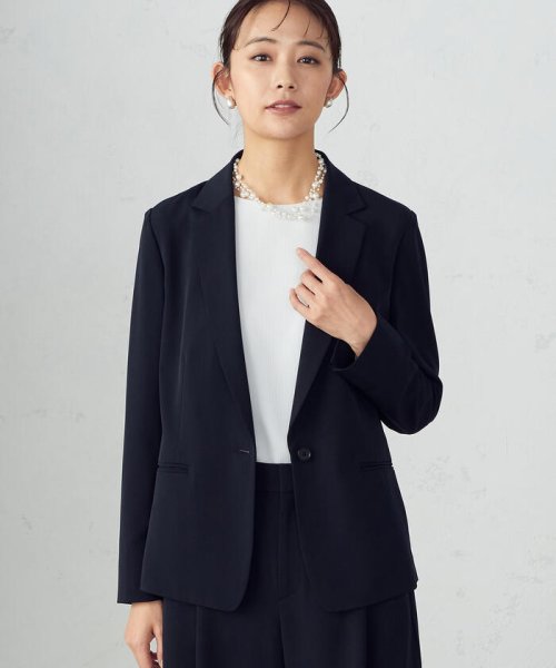 【セットアップ対応】ウォッシャブル ポリエステルツイル　テーラードジャケット 【セットアップ対応】ウォッシャブル ポリエステルツイル　テーラードジャケット L1415452621(10919円)