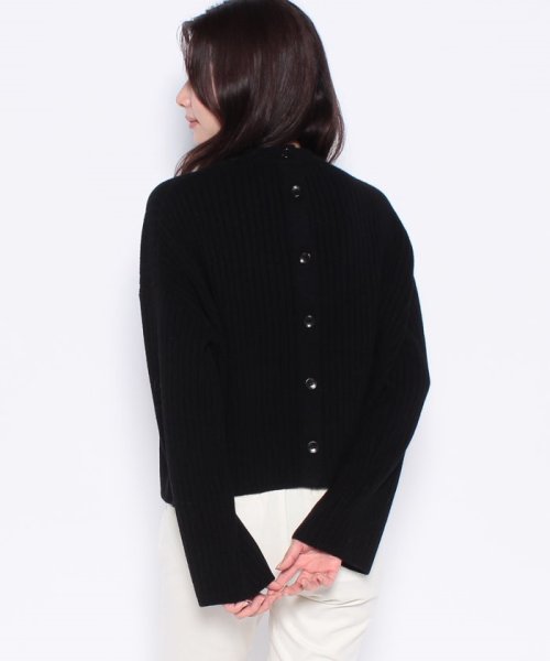 MICA&DEAL(マイカアンドディール)/back button rib t/n p/o/BLACK