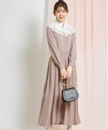 tocco closet(トッコクローゼット)/フリルビックカラー付き２ＷＡＹニットワンピース/Grege