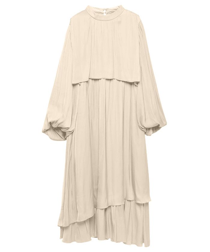 ギャザーボリュームティアードワンピース(505067566) | アニュアンス