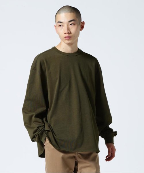 BEAVER(ビーバー)/MANASTASH/マナスタッシュ　MS TUCK LONG SLEEVE TEE　タックロングスリーブティー/カーキ