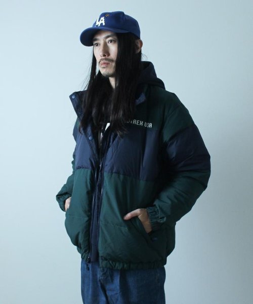 AVIREX(AVIREX)/《WEB&DEPOT限定》REVERSIBLE 2TONE DOWN JACKET/ネイビー