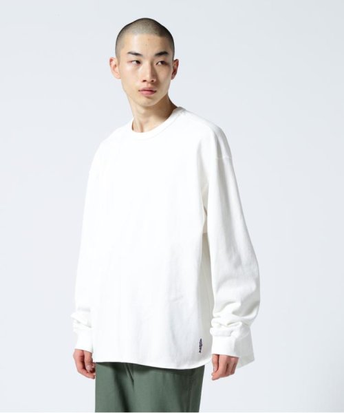 BEAVER(ビーバー)/MANASTASH/マナスタッシュ　MS TUCK LONG SLEEVE TEE　タックロングスリーブティー/ホワイト