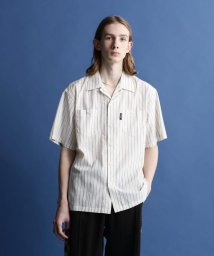 Schott(ショット)/STRIPE S/S WORK SHIRT/ストライプワークシャツ/ホワイト