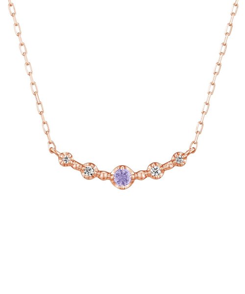 【12月誕生石】K10ピンクゴールド ネックレス ガラスビーズネックレス W1937871820(14850円)