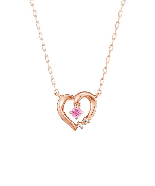 【10月誕生石】K10ピンクゴールド ネックレス 0mm K10ピンクゴールド