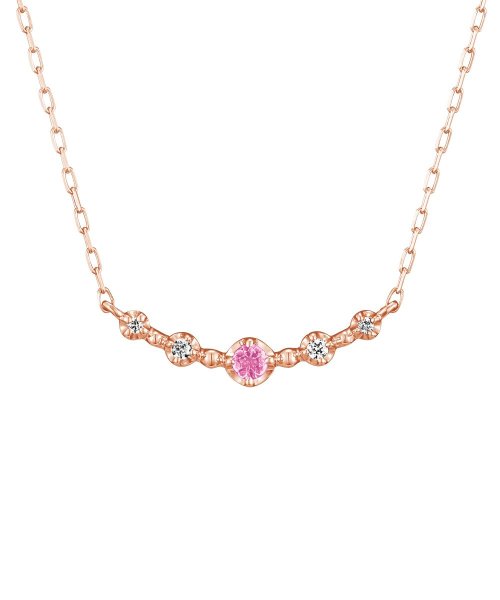【10月誕生石】K10ピンクゴールド ネックレス 0mm K10ピンクゴールド