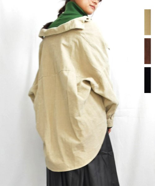 ARGO TOKYO(アルゴトウキョウ)/Cordury Shirt Jacket 23039 コーデユロイシャツジャケット　コーデユロイシャツ　ジャケット　ライトジャケット　ライトアウター　オーバージ/アイボリー