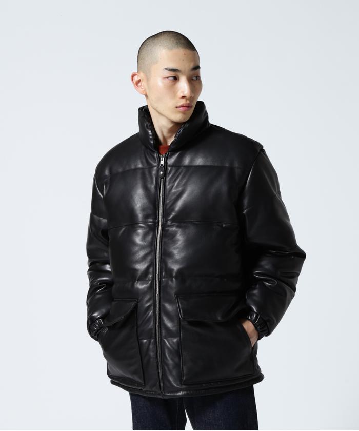 セール】LEATHER CLASSIC DOWN JACKET/レザー クラシック ダウン ...