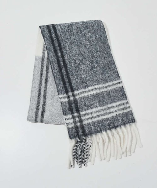 アルパカウール混 チェック柄 マフラー 幅26×長さ190 アルパカウール混 幅26×長さ190 J1696436738(12870円)