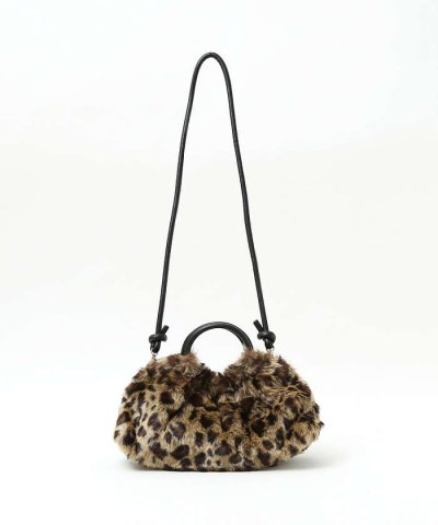 SOEUR/レザー×ファーハンドBAG