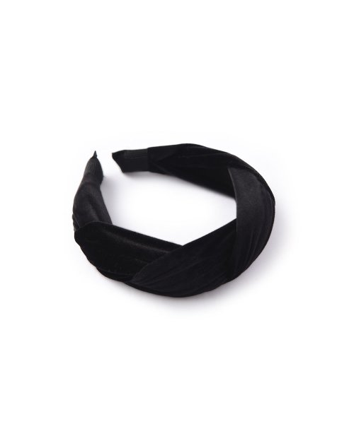 marjour(マージュール)/TWIST VELOR HEADBAND/ブラック