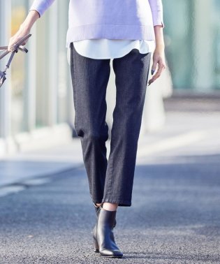 J.PRESS LADIES（LARGE SIZE）/【洗える】BASIC STRETCH DENIM ストレート パンツ/505088200