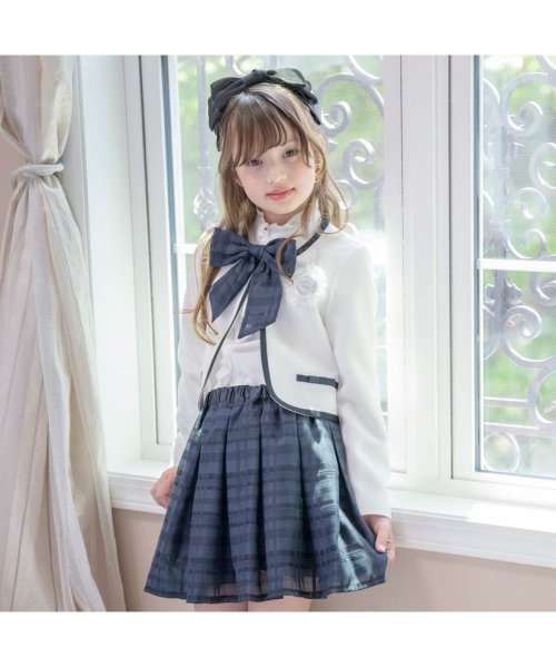 セール】チェックオーガンジースカートスーツセット(503782048  