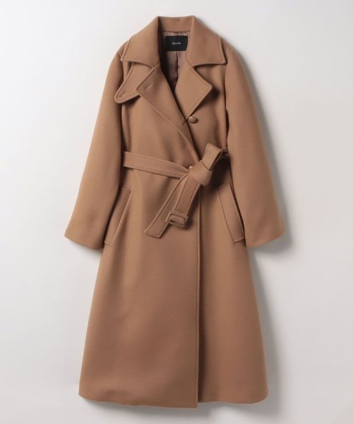 スプリットラグランロングコート ライトベージュ/サンドベージュ ネイビー/ダークネイビー キャメル/ライトブラウンの色味の違いに関しまして 生産時期が異なり釦が若干異なるためカラー表記を変更しておりますが 生地の色味は同一になります